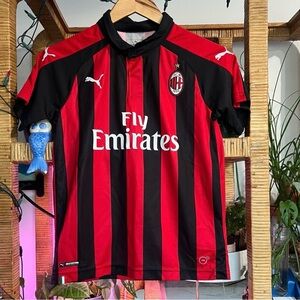 Puma AC Milan Fly Emirate Home Soccer Shirt/Jersey Youth L